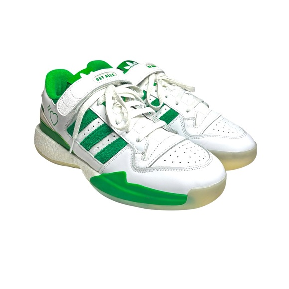 ADIDAS ORIGINALS x HUMAN MADE Forum Low Top Sneakers Green White
